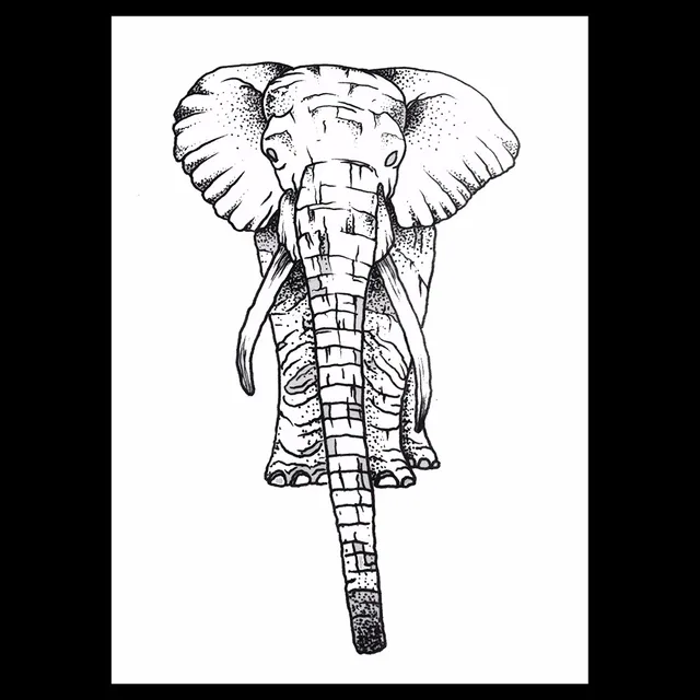 5 Pieces Elephant Lion Pattern Design Tattoo Decal Beauty Women Men Flower  Arm Leg Back Body Art Temporary Tattoo Stickers Km#21 - Temporary Tattoos -  AliExpress