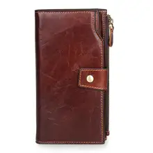 JMD herren Leder Geldbörse Lang Geschäft Handtasche Leder Geldbörse Karte Paket 8103