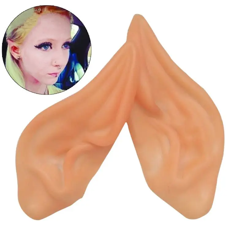 

Soft Silicone Monster Fairy Angel Simulation Ears Halloween Cosplay Masquerade Performance Party Decoration Props Prank Toy