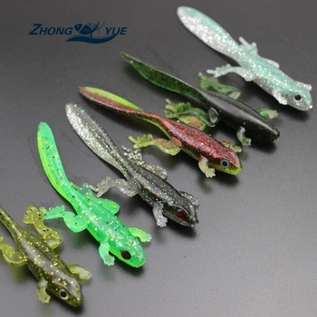 

High Quality 10Pcs/lot Advanced Simulation Rubber Frog Soft Fishing Lures Bass CrankBait Tackle 8cm 4.2g lures Free shipping