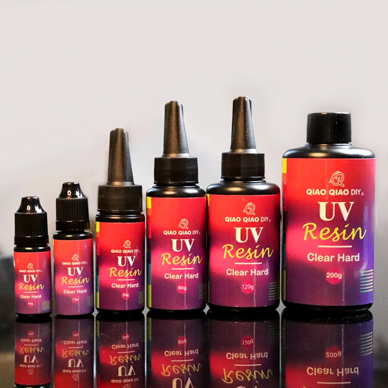hard uv resin Wholesale 6 Size DIY Fast Curing UV Clear Hard Resin For Making Jewelry Handicrafts epoxy resin afbeelding