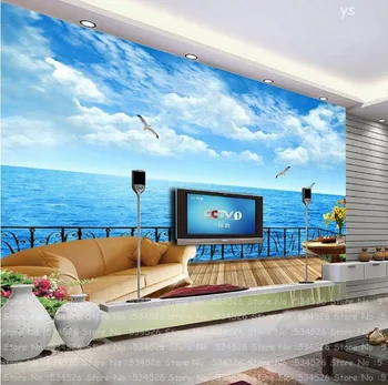 

seascape photo 3d wallpapers for wall papel de parede Mural wall paper quarto the fairy tale background homedecoration