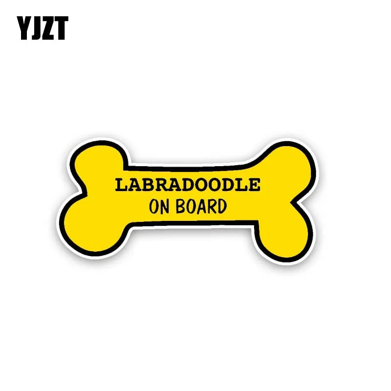 

YJZT 14.8CM*7CM LABRADOODLE ON BOARD PVC Decal Funny Car Sticker 12-40246