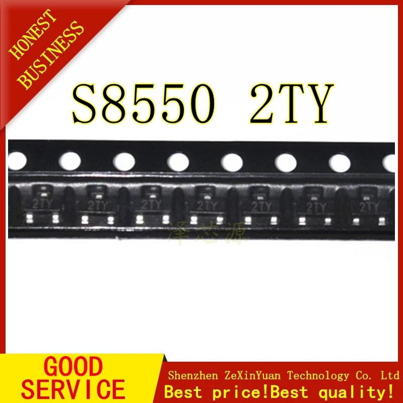 100 шт. SMD S8550 2TY чип транзистор PNP SOT-23 | Электроника