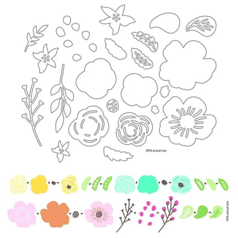 

2018 3D DIY New Layered Metal Cutting Dies and Scrapbooking For Paper Making Flower Embossing Stamps Frame Card Craft Dies Set