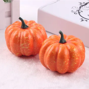 

Mini artificial fake decorative pumpkin Halloween Props faux vegetables Pretend Play photography property food 1PC