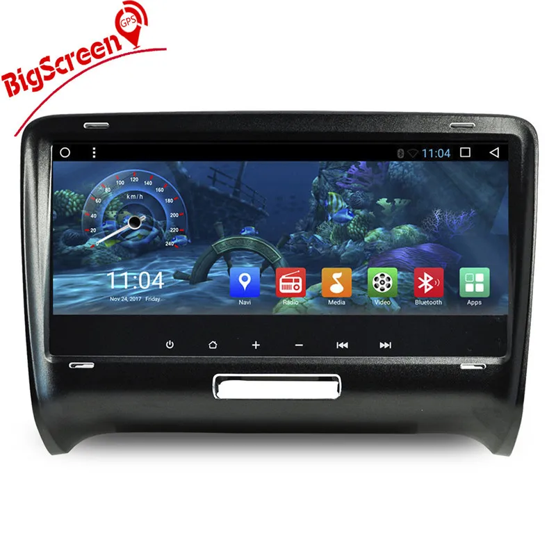 Perfect 8.8 Inch Android 7.1 Quad Core Car No DVD Player GPS Navigation For Audi TT 2006-2014 Multimedia ISP Screen Steering wheel wifi 4