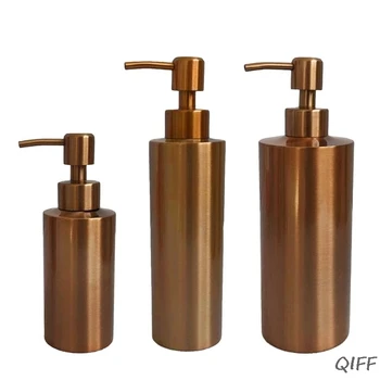 

Stainless Steel Soap Pump Bottle Dispenser Bathroom Shower Gel Lotion Case