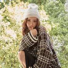 Mingjiebihuo Новая мода осень-зима теплая чистая красная Корейская версия простой дикая шерсть карамельный цвет шерстяная шапка