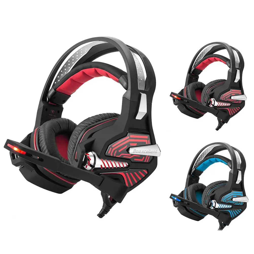 

Beexcellent GM-9 Metal Gaming Headset Wired Stereo Music Headphone with Mic LED New