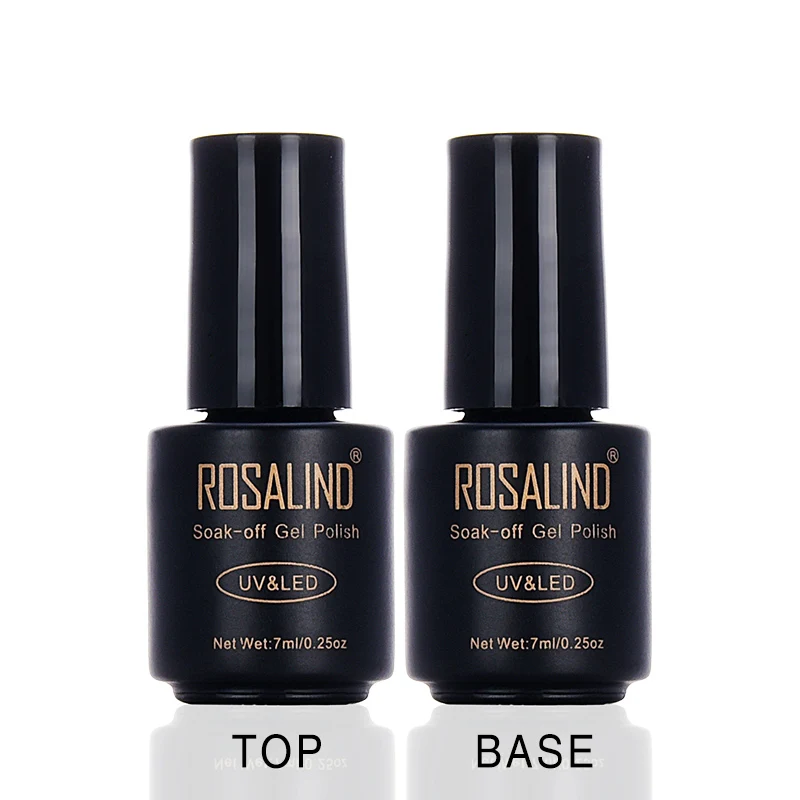 ROSALIND 7 мл серый лак для ногтей классический цвет УФ светодиодный отмачиваемый