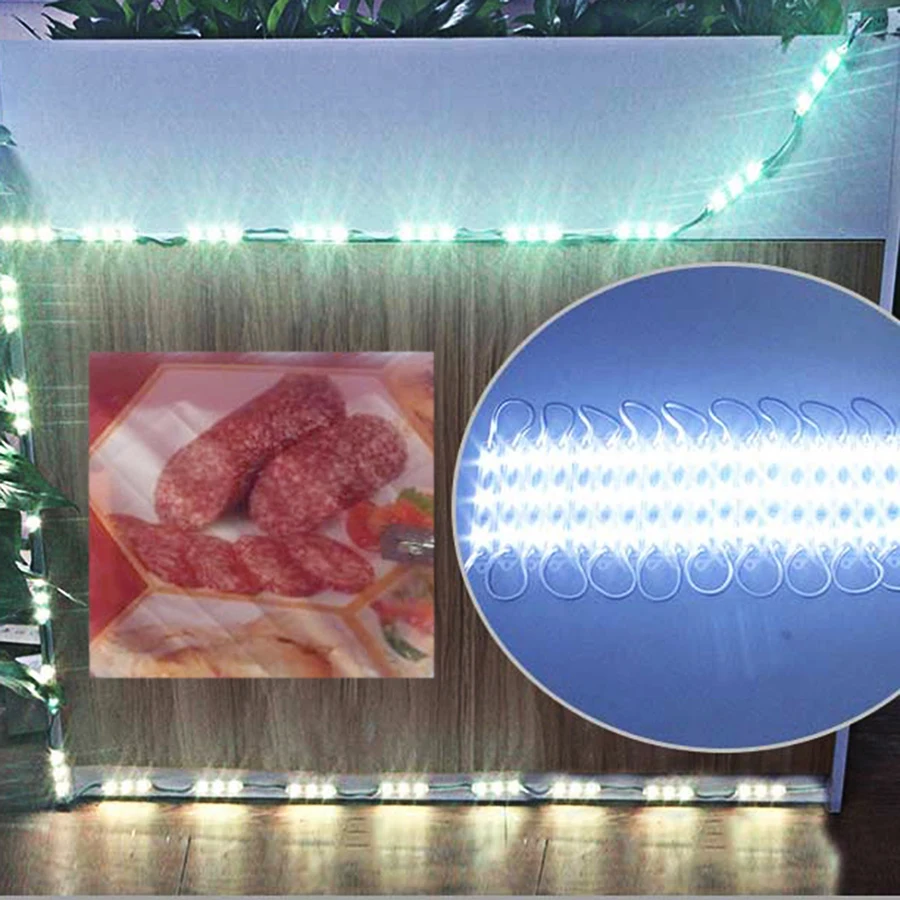 LED Module SMD 5050 3 LED DC12V Waterproof Storefront Strip Light Advertisement Sign Letter Lamp Modules Lights White Color (26)