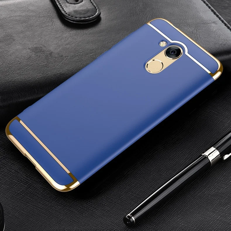 Чехол для huawei honor 6A, роскошный защитный чехол для honor 6A, 3 в 1, Твердый Чехол-гибрид для huawei honor 6A, Капа 5,0 дюйма, Coque Fundas - Цвет: Blue