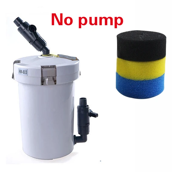 Sunsun аквариум фильтр ультра-тихий внешний аквариумный фильтр ведро 110 V/6 W/HW-602/HW-603/HW-602B/HW-603B - Цвет: HW 603  No pump
