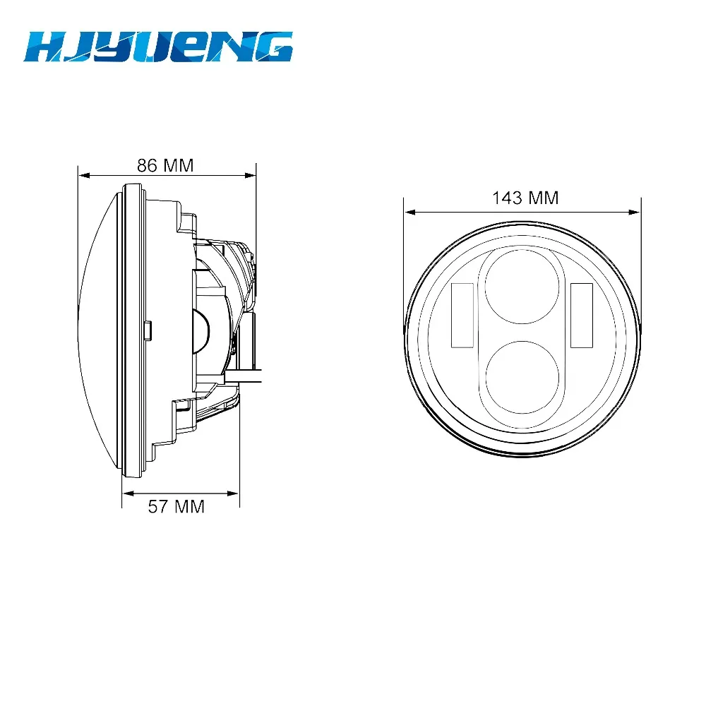 HJYUENG 5 3/4 &quotфары Harley Dyna Sportster запчасти DRL указатель поворота 75 дюймов проектор