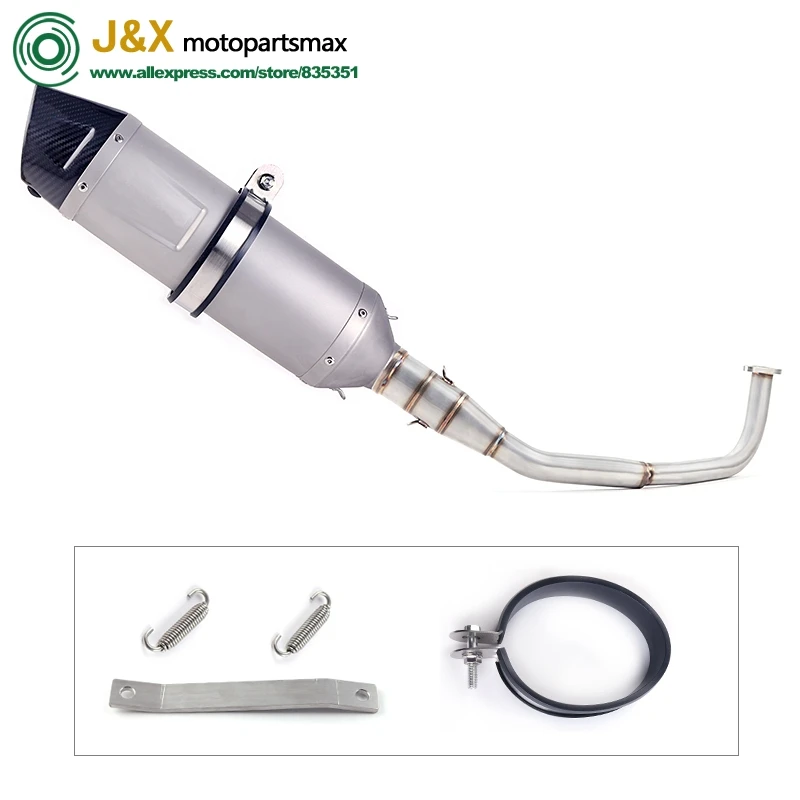 

SH125 Motorcycle Exhaust Slip-On Full System Modified Front Middle Link Pipe Muffler With Stciker For Honda SH150 SH150I sh125i