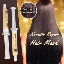 2 шт. сухой поврежденный уход Кератин Ремонт Лечение Увлажняющие сухие восстанавливающие маски для волос анти Сплит пополнение иглы маска для волос