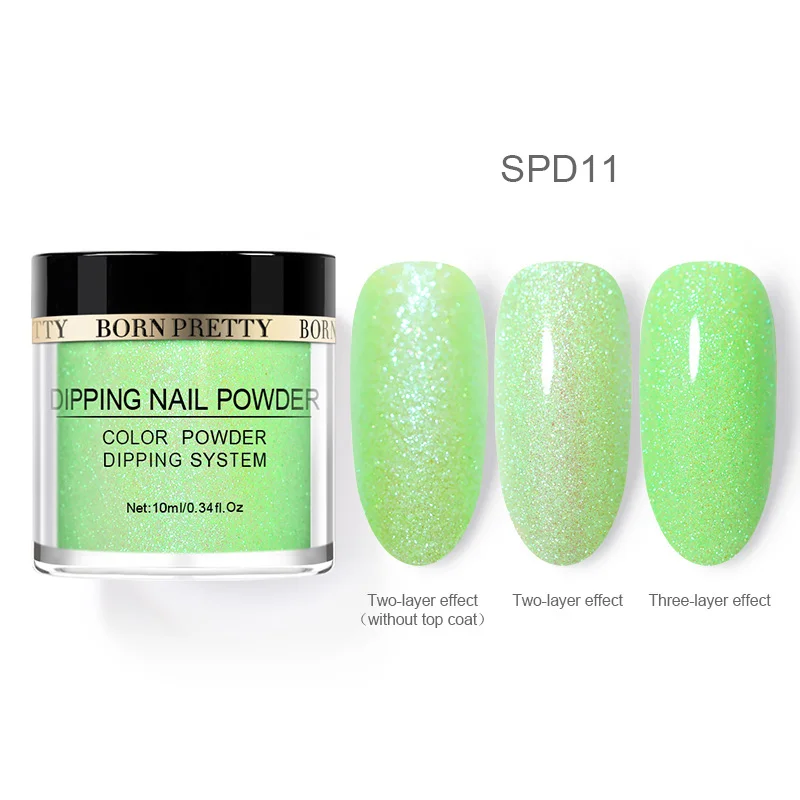 BP-SPD011 BORN PRETTY мерцающий погружающийся порошок для ногтей 10 мл натуральный сухой цветной стойкий пылезащитный лак для украшения ногтей французские ногти - Цвет: BP-SPD011