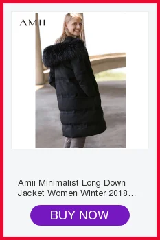 Perfect Amii Minimalist Fashion 90% White Duck Down Jacket Winter Women Embroidery Floral  2018 Casual New Loosehooded Black Long Coat 5