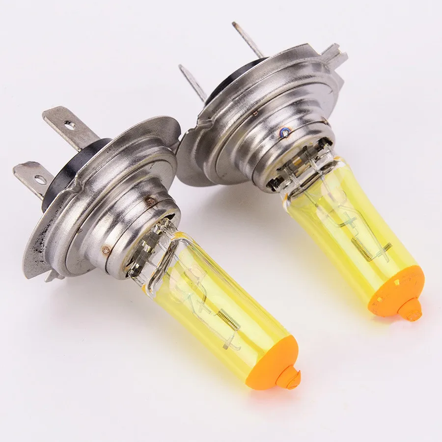 100W / 90W 12V Bright Golden Yellow Car Halogen H7 Headlight Bulb Auto