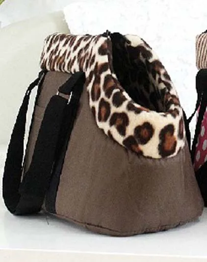 Зимняя теплая дорожная сумка для маленьких собак, флисовая уличная сумка для чихуахуа, Йоркшира, сумка-переноска для собак, сумка для покупок для собак, кошек, маленьких собак - Цвет: leopard
