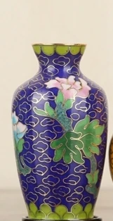Ни одной продажи) Китайские queen филигрань перегородчатой эмали 3-дюймовый мини ваза магнит на холодильник, производство Китай