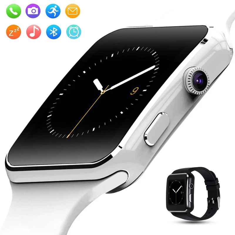 

New Waterproof Bluetooth Smart Watch with Camera Fitness Tracker Support SIM TF Card Smartwatch for IPhone Xiaomi Android Phone