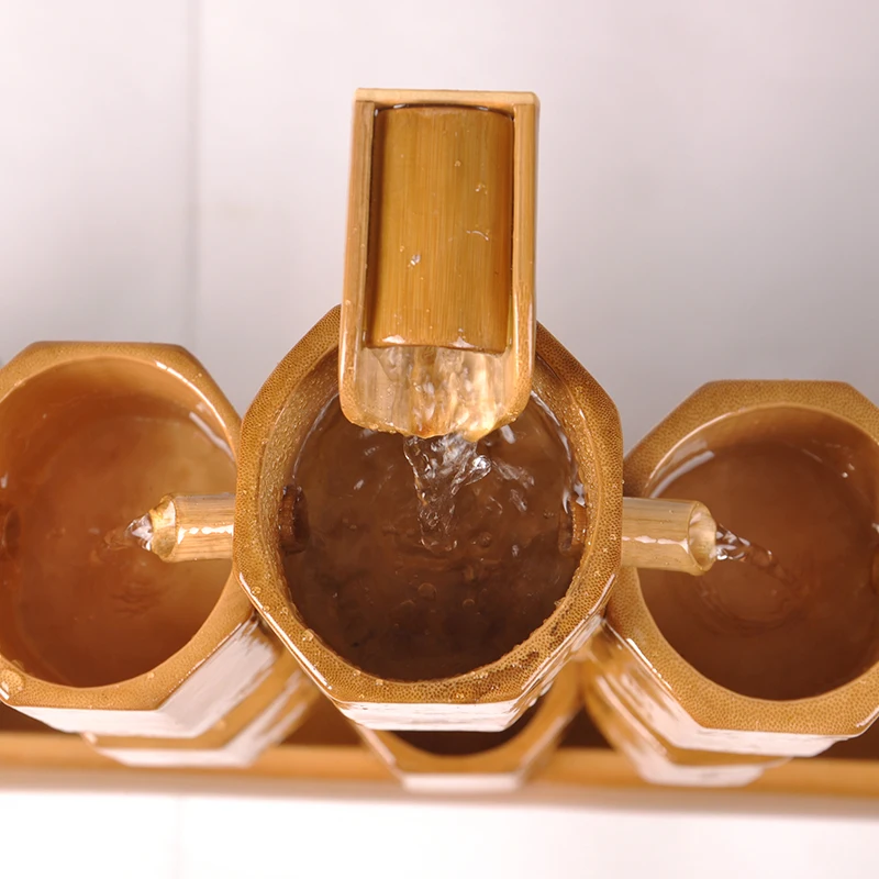 31589 Eau Histoire Salon Ouverture Cadeaux Chanceux Bambou Eau Fontaine Eau Décorations étude Décoration De La Maison In Figurines Et Miniatures
