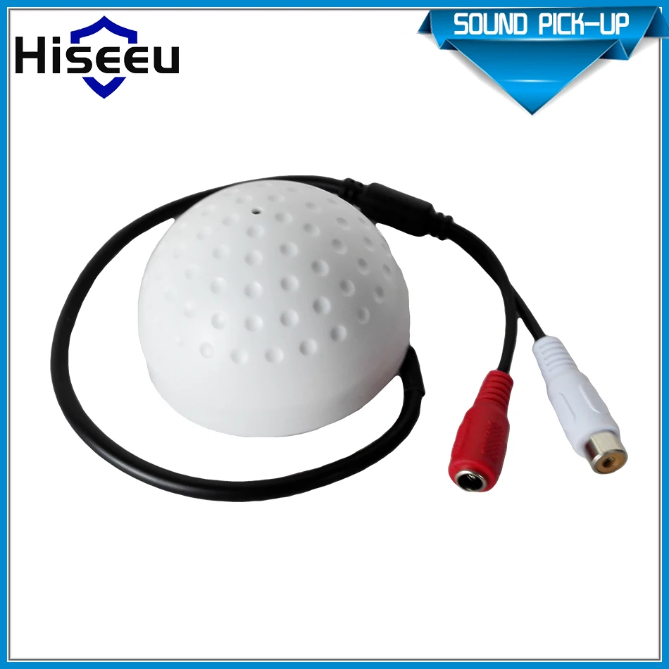 

Hiseeu Good quality fidelity Low noise CCTV Sound pick-up Mic/microphone speaker Monitor audio for Security camera