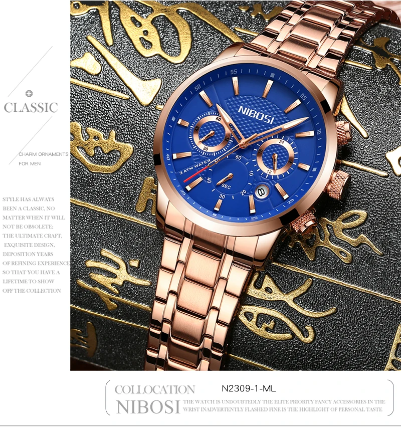 Relogio Masculino Esportivo NIBOSI Sport Watches For Men Top Brand Luxury Waterproof Men Watch Leather Strap Black Clock Male    (18)