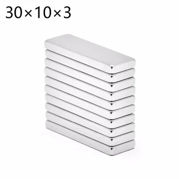 

10/20/50Pcs 30x10x3 Neodymium Magnet 30mm x 10mm x 3mm N35 NdFeB Block Super Powerful Strong Permanent Magnetic imanes