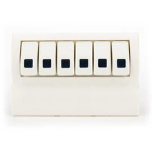 8-30 В светодиодный Водонепроницаемый Подсветка 6-банды кулисный переключатель Панель(белый