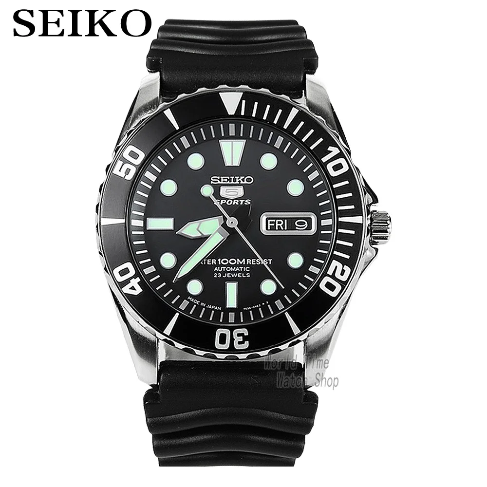 

Seiko 5 Sports Automatic Men's Watch Pepsi Bezel Submariner Automatic Made In Japan SNZF15J2 SNZF17J2