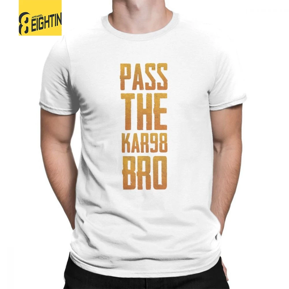 

PUBG Kar98 98K Men's T-Shirts Print Vintage Male 100% Cotton Tee Shirt Crewneck Short Sleeve Large Size T Shirt Plus Size