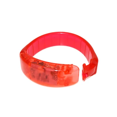 Светящийся браслет, активированный голосом, светящийся браслет, вибрация, индукция, силиконовый браслет, бустер, бар, праздничные принадлежности - Цвет: Красный