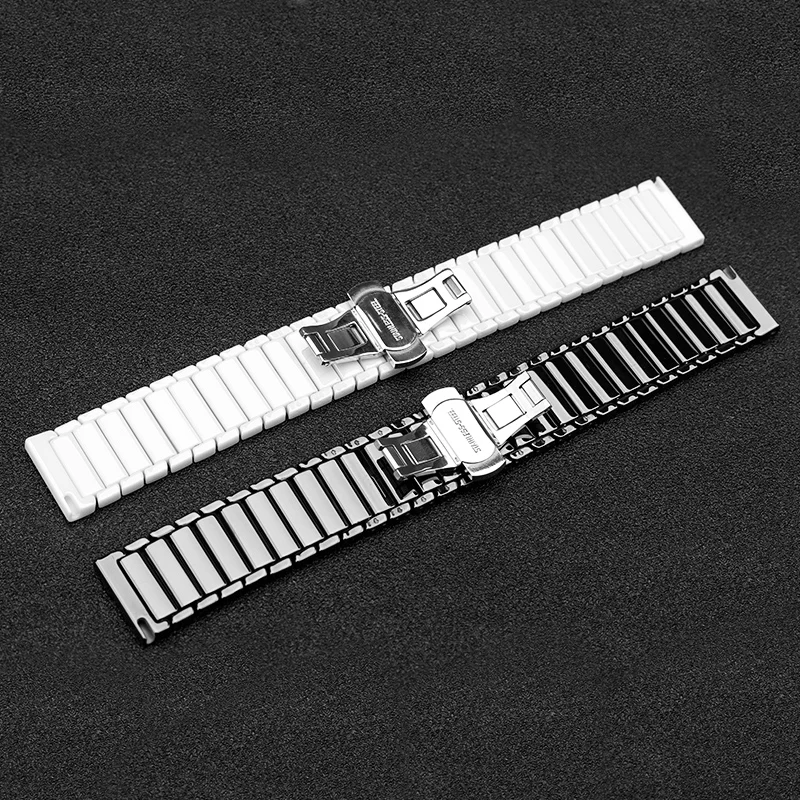 

For Moto360(42) Smart Watch Ceramic strap Compatible band width 20mm watch Replacement strap Moto360 watch band adjustable size