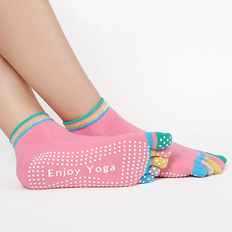 1 pair Women Yoga Socks Non-slip Massage Rubber Fitness Warm Socks Gym Dance Sports Exercise Barefoot Feel Free Size,yoga socks