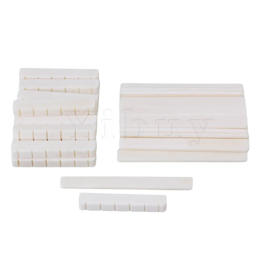 

Yibuy 50 x Oxen Bone 52x6x9mm Nut 80x3x9mm Saddle for 6-String Classical Guitar