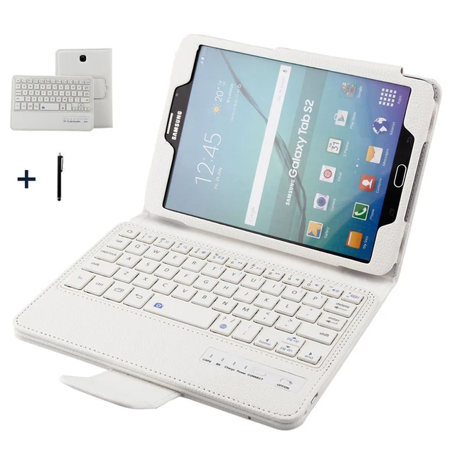 Best Offers Keyboard For Samsung Galaxy Tab S2 8.0 Wireless Bluetooth Keyboard Case For Galaxy Tab S2 8'' T710 Tablet Flip Leather Cover+Pen