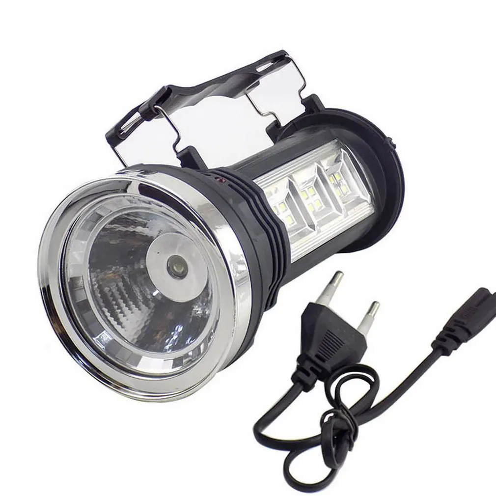 

Three Button Portable Led Flashlight Solar Power Rechargeable for Hiking Camping High Bright Low Power Consumption