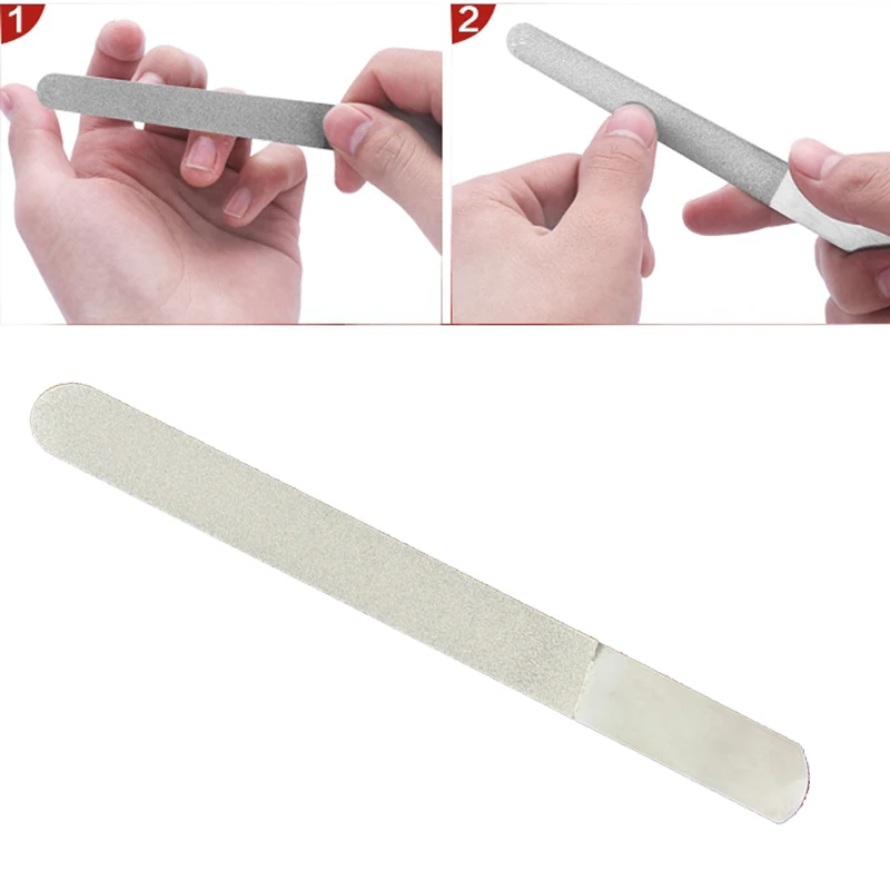 

Stainless Steel Nail Files Metal Double Sided Nail File Professional DIY Manicure Pedicure Tool Nail Buffer Files High Quality