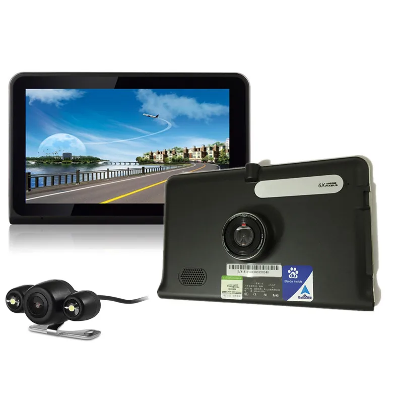 Otstrive дюймов 7 gps навигация Android DVR видео рекордер 16 ГБ камера заднего вида Двойная