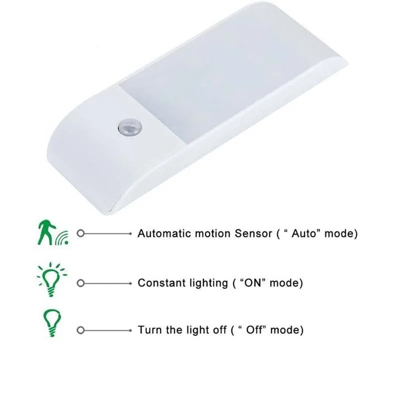

12 Leds Wireless PIR Motion Sensor Night Light Kitchen Wardrobe Closet Cupboard Cabinet Bookcase Table Lamp USB Rechargeable