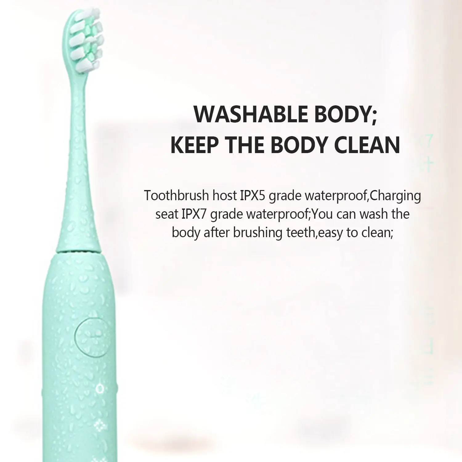 Adult electric toothbrush USB induction rechargeable electric toothbrush Sonic electric toothbrush IPX7 waterproof electric to