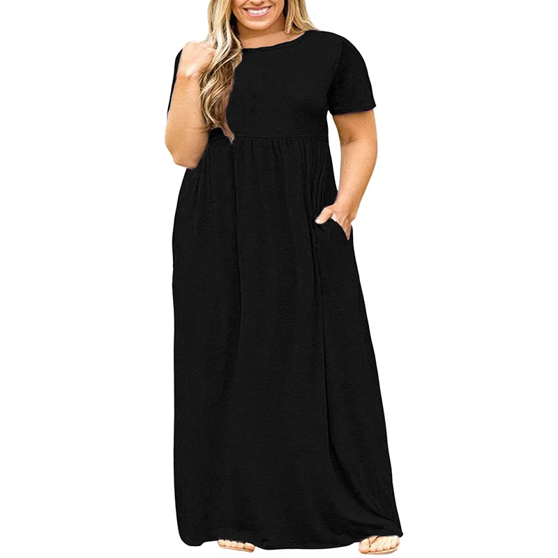 

Summer dress women plus size bust 134cm 3XL 4XL 5XL 6XL 7XL 8XL 9XL dress women black blue red green colors