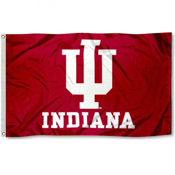 Indiana University Large Indoor Outdoor College Flag 3' x 5' Banner
