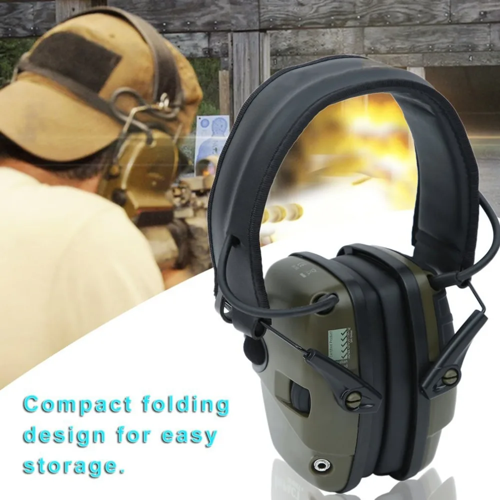 

Hot sales Electronic Shooting Earmuff Outdoor Sports Anti-noise Sound Amplification Tactical Hearing Protective Headset Foldable