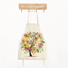 1x Colorful Tree Cotton&Linen Child Aprons Creative Home Cleaning Kitchen Cooking Baking Apron For Kids new cotton aprons фартук canvas pockets baking chefs kitchen cooking apron фартук кухонный chefs with hat household merchandises