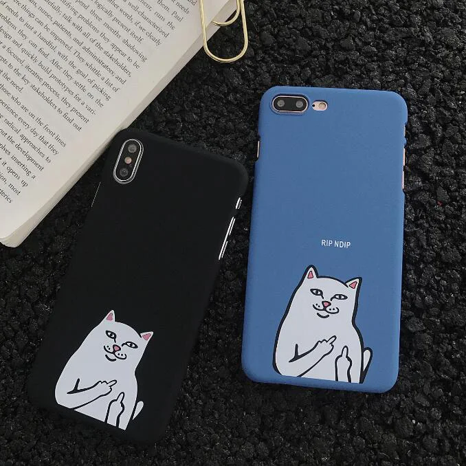 Для iphone 7 8X6 Чехол для Fundas 6 S 6s 5 5S se чехол X XR XS Max 8 Plus милый жесткий черный | Мобильные