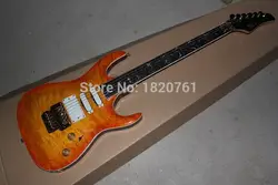Бесплатная Доставка фабрики Горячая Оптовая Высокое качество Пенза пользовательские Orange электрогитара Пенза гитара с Floyd Rose тремоло 14510